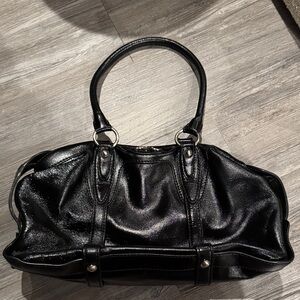 Vintage Michael Kors Shiny Black Shoulder Bag